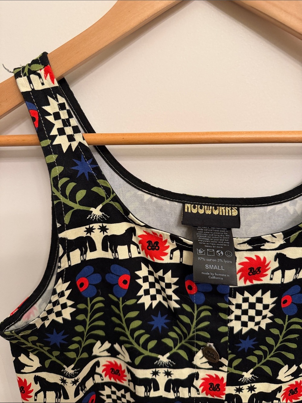 Nooworks Chloe The Guardians Folk Print Dress S - Picture 2 of 7